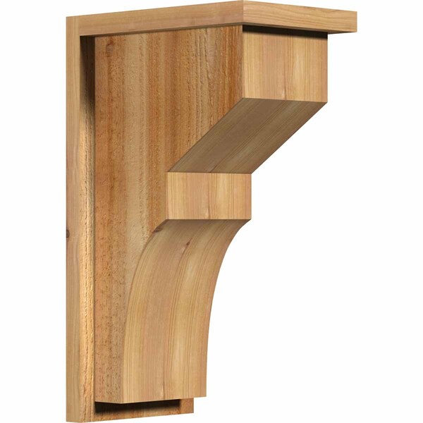 Ekena Millwork Monterey Rough Sawn Corbel w/Backplate, Western Red Cedar, 8"W x 12"D x 20"H COR08X12X20MON01RWR - main